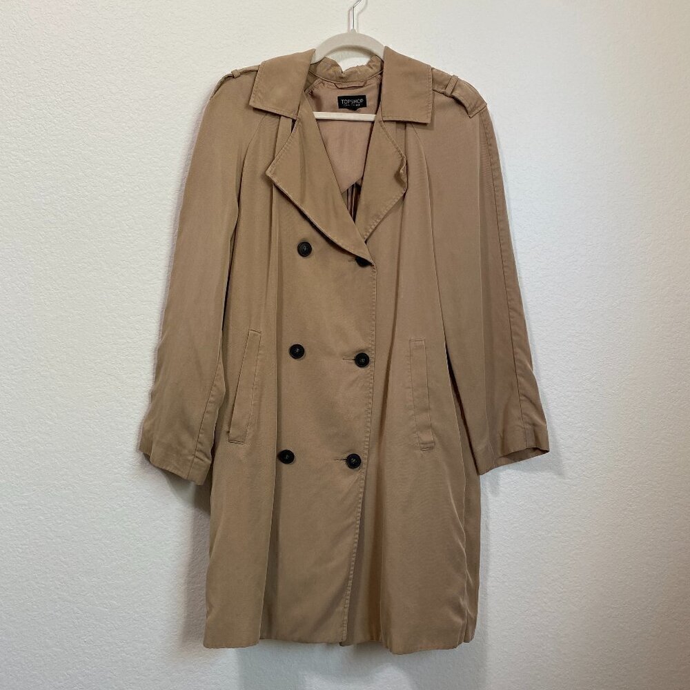Topshop Lightweight Split Back Duster Coat Size U… - image 3